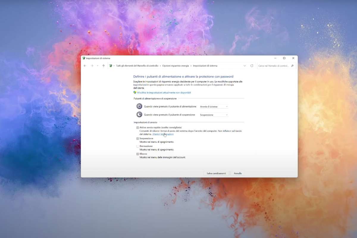 schermata di windows 11 con finestra aperta