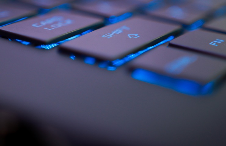 La tastiera di un pc portatile